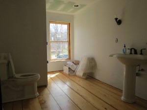 Progress on Second Floor Bathroom.
