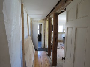Beams are installed between Kitchen and Dining Room.